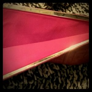 Red eel skin money clutch